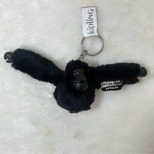 Kipling Monkey Keychain Adriaan Black Plush Bag Charm Key Ring
